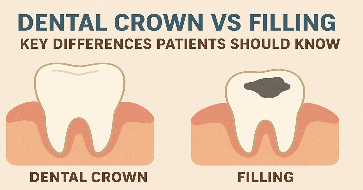Dental Crown vs Filling: Key Differences Patients Should Know