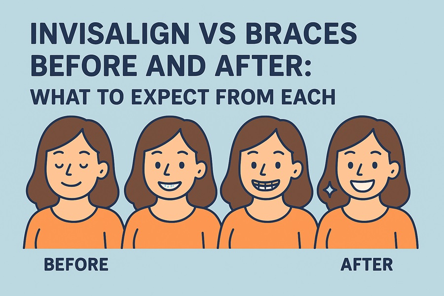 Invisalign vs Braces Before and After: What to Expect from Each